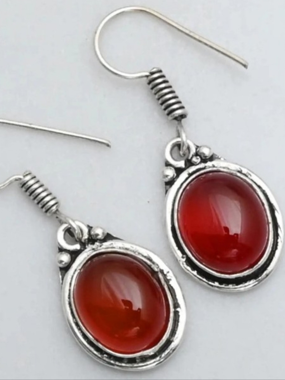 Carnelian Gemstone Handmade 925 Sterling Silver Drop Dangle Earrings